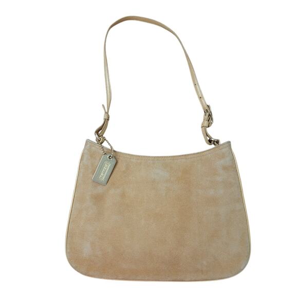 Coach Handbags - Vintage COACH Girlie Suede Hobo Nappa Leather Handbag 8164 Y2K Amber Gold